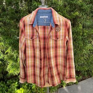 Outerknown Blanket Shirt Orange/Brown Men's M